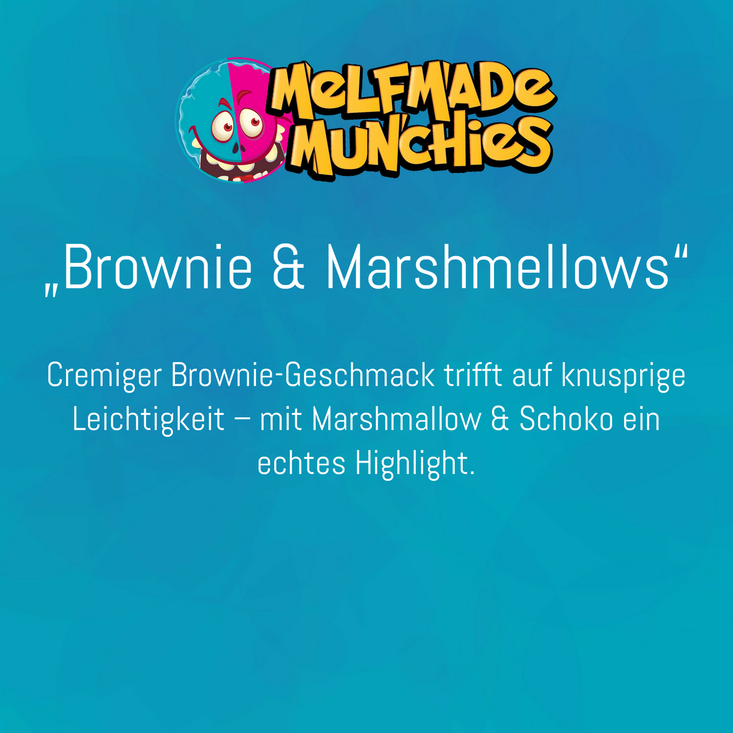 Brownie Marshmellow  – Produktbeschreibung Melfmade Munchies gefriergetrocknete Süßigkeit
