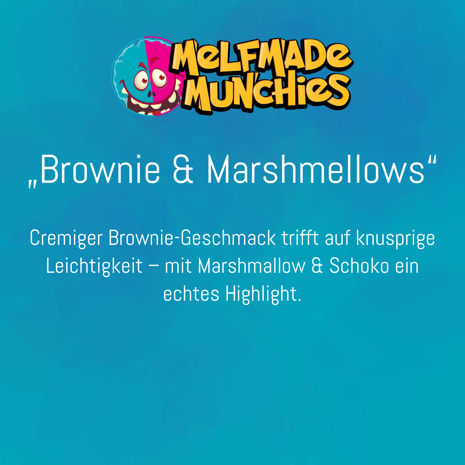 Brownie Marshmellow  – Produktbeschreibung Melfmade Munchies gefriergetrocknete Süßigkeit
