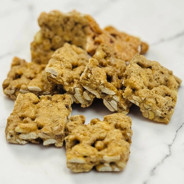 Peanut Brittle  – gefriergetrockneter Snack von Melfmade Munchies aus Hamburg
